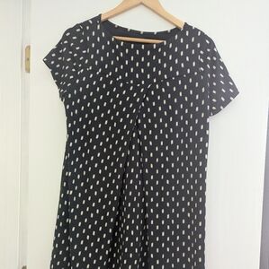 J.Jill Black and White Patterned Dress